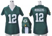 Wholesale Cheap Nike Packers #12 Aaron Rodgers Green Team Color Draft Him Name & Number Top Women's Stitched NFL Elite Jersey