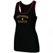 Wholesale Cheap Women's Nike New Orleans Saints Heart & Soul Tri-Blend Racerback Stretch Tank Top Black