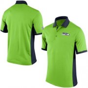 Wholesale Cheap Men's Nike NFL Seattle Seahawks Neon Green Team Issue Performance Polo