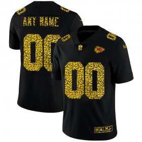 Wholesale Cheap Kansas City Chiefs Custom Men\'s Nike Leopard Print Fashion Vapor Limited NFL Jersey Black