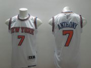 Wholesale Cheap New York Knicks #7 Carmelo Anthony Revolution 30 Swingman 2014 New White Jersey
