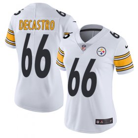 Wholesale Cheap Nike Steelers #66 David DeCastro White Women\'s Stitched NFL Vapor Untouchable Limited Jersey