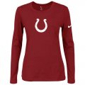 Wholesale Cheap Women's Nike Indianapolis Colts Of The City Long Sleeve Tri-Blend NFL T-Shirt Red