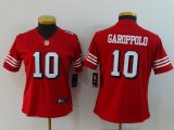 Women Nike 49ers #10 Jimmy Garoppolo Red Vapor Untouchable Limited Jersey
