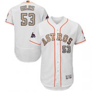 Wholesale Cheap Astros #53 Ken Giles White FlexBase Authentic 2018 Gold Program Cool Base Stitched MLB Jersey