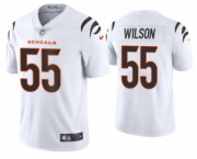 Wholesale Cheap Men's White Cincinnati Bengals #55 Logan Wilson 2021 New Vapor Untouchable Limited Stitched Jersey