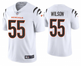 Wholesale Cheap Men\'s White Cincinnati Bengals #55 Logan Wilson 2021 New Vapor Untouchable Limited Stitched Jersey
