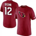Wholesale Cheap Nike Arizona Cardinals #12 John Brown Name & Number NFL T-Shirt Red