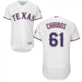Wholesale Cheap Rangers #61 Robinson Chirinos White Flexbase Authentic Collection Stitched MLB Jersey