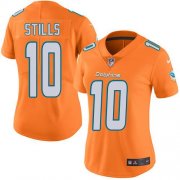 Wholesale Cheap Nike Dolphins #10 Kenny Stills Orange Women's Stitched NFL Limited Rush Jersey