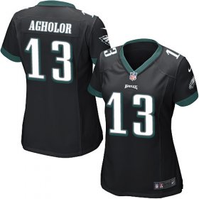 Wholesale Cheap Nike Eagles #13 Nelson Agholor Black Alternate Women\'s Stitched NFL New Elite Jersey