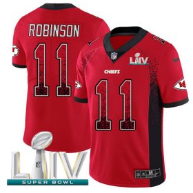 Wholesale Cheap Nike Chiefs #11 Demarcus Robinson Red Super Bowl LIV 2020 Team Color Men\'s Stitched NFL Limited Rush Drift Fashion Jersey