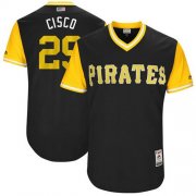 Wholesale Cheap Pirates #29 Francisco Cervelli Black "Cisco" Players Weekend Authentic Stitched MLB Jersey