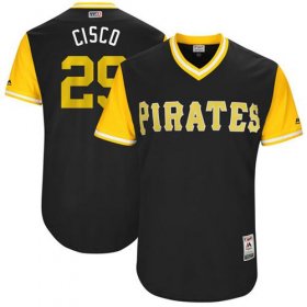 Wholesale Cheap Pirates #29 Francisco Cervelli Black \"Cisco\" Players Weekend Authentic Stitched MLB Jersey