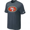 Wholesale Cheap Nike San Francisco 49ers Sideline Legend Authentic Logo Dri-FIT NFL T-Shirt Crow Grey