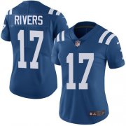 Wholesale Cheap Nike Colts #17 Philip Rivers Royal Blue Women's Stitched NFL Limited Rush Jersey