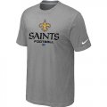 Wholesale Cheap Nike New Orleans Saints Critical Victory NFL T-Shirt Light Grey