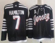 Wholesale Cheap Men's New Jersey Devils #7 Dougie Hamilton adidas Black 2021-22 Alternate Primegreen Authentic Pro Player Third Jersey