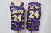 Wholesale Cheap Men's Los Angeles Lakers #24 Kobe Bryant Purple Tear Up Pack Mitchell & Ness Swingman Jeresy