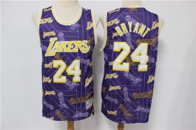 Wholesale Cheap Men\'s Los Angeles Lakers #24 Kobe Bryant Purple Tear Up Pack Mitchell & Ness Swingman Jeresy