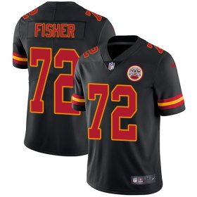 Wholesale Cheap Nike Chiefs #72 Eric Fisher Black Men\'s Stitched NFL Limited Rush Jersey