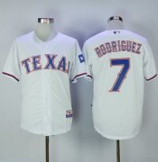 Wholesale Cheap Rangers #7 Ivan Rodriguez White Cool Base Stitched MLB Jersey