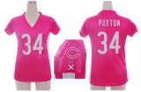 Wholesale Cheap Nike Bears #34 Walter Payton Pink Draft Him Name & Number Top Women's Stitched NFL Elite Jersey