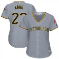 Wholesale Cheap Pirates #27 Jung-ho Kang Grey Road Women's Stitched MLB Jersey