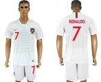 Wholesale Cheap Portugal #7 Ronaldo Away Soccer Country Jersey