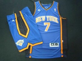 Wholesale Cheap New York Knicks 7 Carmelo Anthony blue Basketball Suit