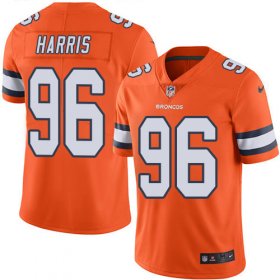 Wholesale Cheap Nike Broncos #96 Shelby Harris Orange Men\'s Stitched NFL Limited Rush Jersey