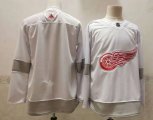 Wholesale Cheap Men's Detroit Red Wings Blank White Adidas 2020-21 Alternate Authentic Player NHL Jersey