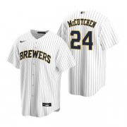 Wholesale Cheap Men's Milwaukee Brewers #24 Andrew McCutchen White Cool Base Stitched Jersey