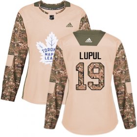Wholesale Cheap Adidas Maple Leafs #19 Joffrey Lupul Camo Authentic 2017 Veterans Day Women\'s Stitched NHL Jersey