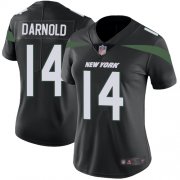 Wholesale Cheap Nike Jets #14 Sam Darnold Black Alternate Women's Stitched NFL Vapor Untouchable Limited Jersey