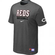 Wholesale Cheap Cincinnati Reds Nike Short Sleeve Practice MLB T-Shirt Crow Grey