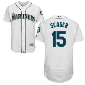 Wholesale Cheap Mariners #15 Kyle Seager White Flexbase Authentic Collection Stitched MLB Jersey