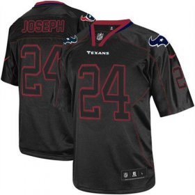 Wholesale Cheap Nike Texans #24 Johnathan Joseph Lights Out Black Men\'s Stitched NFL Elite Jersey