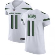 Wholesale Cheap Nike Jets #11 Denzel Mim White Men's Stitched NFL New Elite Jersey