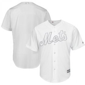Wholesale Cheap New York Mets Blank Majestic 2019 Players\' Weekend Cool Base Team Jersey White
