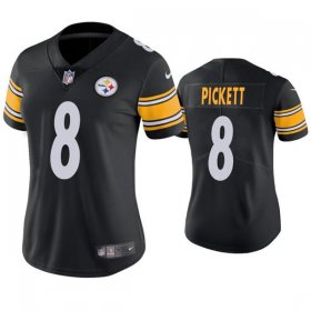 Wholesale Cheap Women\'s Pittsburgh Steelers #8 Kenny Pickett Black Vapor Untouchable Limited Stitched Jersey(Run Small)