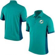 Wholesale Cheap Men's Nike NFL Miami Dolphins Aqua Team Issue Performance Polo