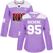 Wholesale Cheap Adidas Senators #95 Matt Duchene Purple Authentic Fights Cancer Women's Stitched NHL Jersey