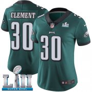 Wholesale Cheap Nike Eagles #30 Corey Clement Midnight Green Team Color Super Bowl LII Women's Stitched NFL Vapor Untouchable Limited Jersey