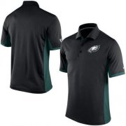 Wholesale Cheap Men's Nike NFL Philadelphia Eagles Black Team Issue Performance Polo