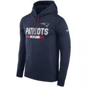 Wholesale Cheap Men's New England Patriots Nike Navy Sideline ThermaFit Performance PO Hoodie