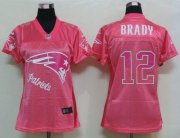 Wholesale Cheap Nike Patriots #12 Tom Brady Pink Women's Fem Fan NFL Game Jersey