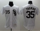 Wholesale Cheap White Sox #35 Frank Thomas White(Black Strip) Flexbase Authentic Collection Stitched MLB Jersey