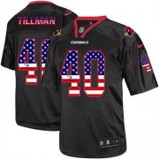 Wholesale Cheap Nike Cardinals #40 Pat Tillman Black Men's Stitched NFL Elite USA Flag Fashion Jersey