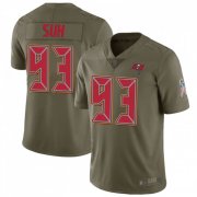 Wholesale Cheap Nike Tampa Bay Buccaneers #93 Ndamukong Suh Men's Limited Salute to Service Green Jersey